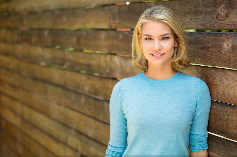 Patient smiling after cosmetic dentistry treatment